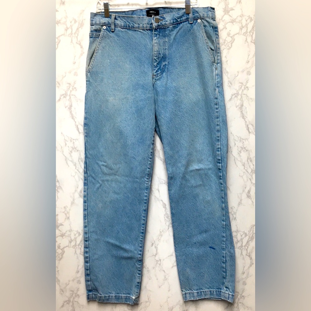 Forever 21 Loose Fit Jeans Size 34W Blue Baggy 90’s Style Relaxed Fit Casual